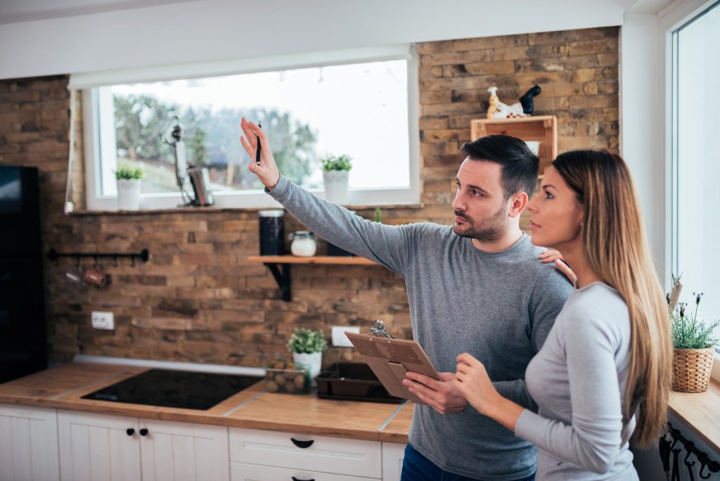 Couple envisioning kitchen makeover