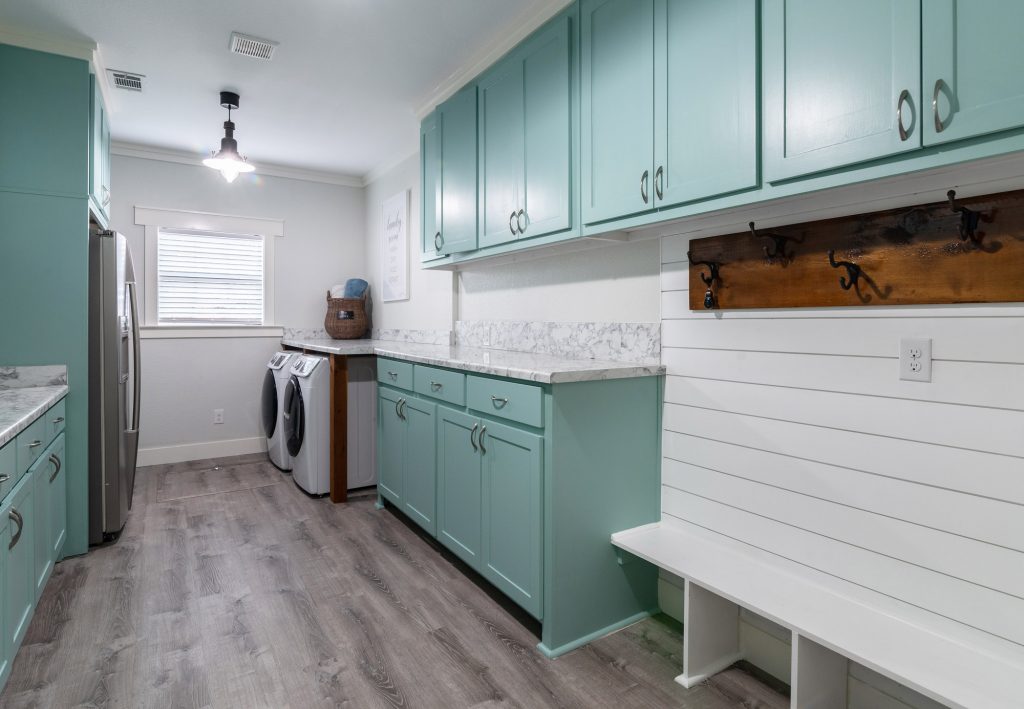 colourful laundry room