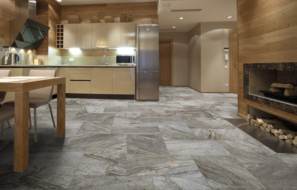 These stone tiles look may like marble but they're entirely made of fi