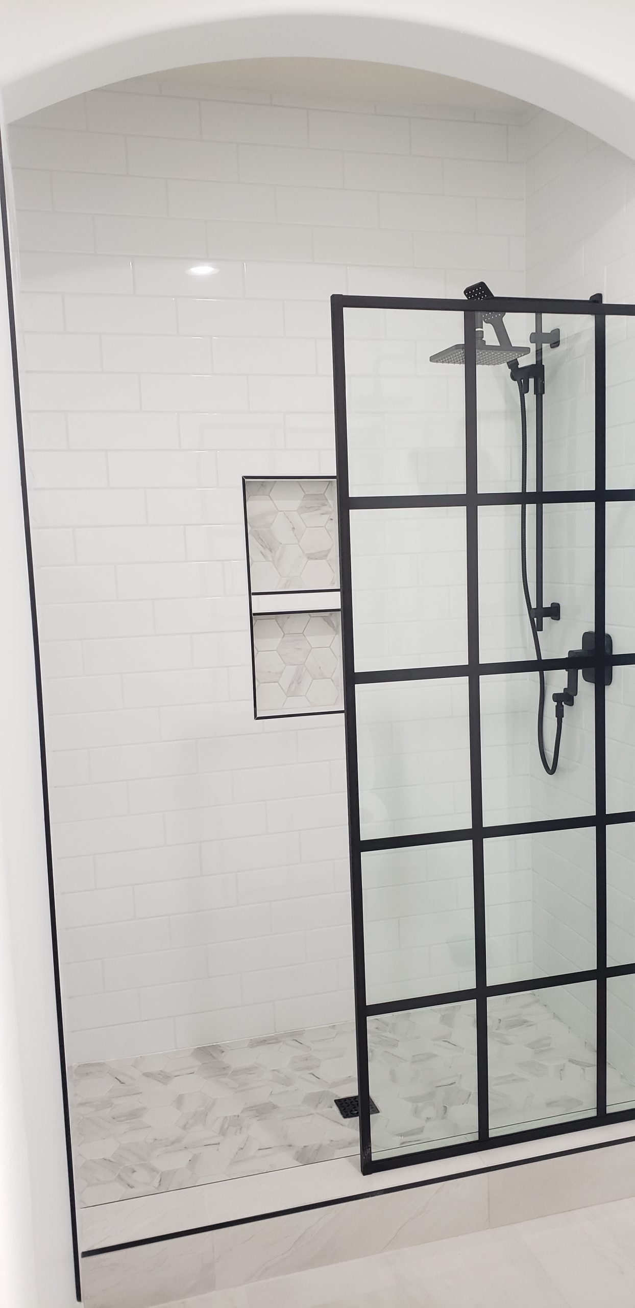 Tiled walk in shower Eastwood Solutions