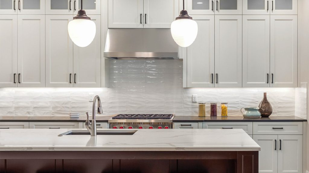 Subway tile kitchen backsplash